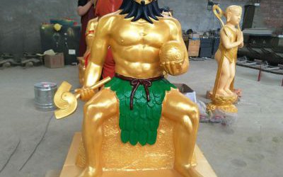 景區(qū)玻璃鋼炎帝神農氏彩繪神像