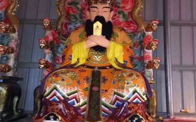 大型玻璃鋼彩繪寺廟供奉神佛東岳大帝雕塑