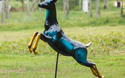 戶外公園裝飾品擺件動物景觀梅花鹿雕塑